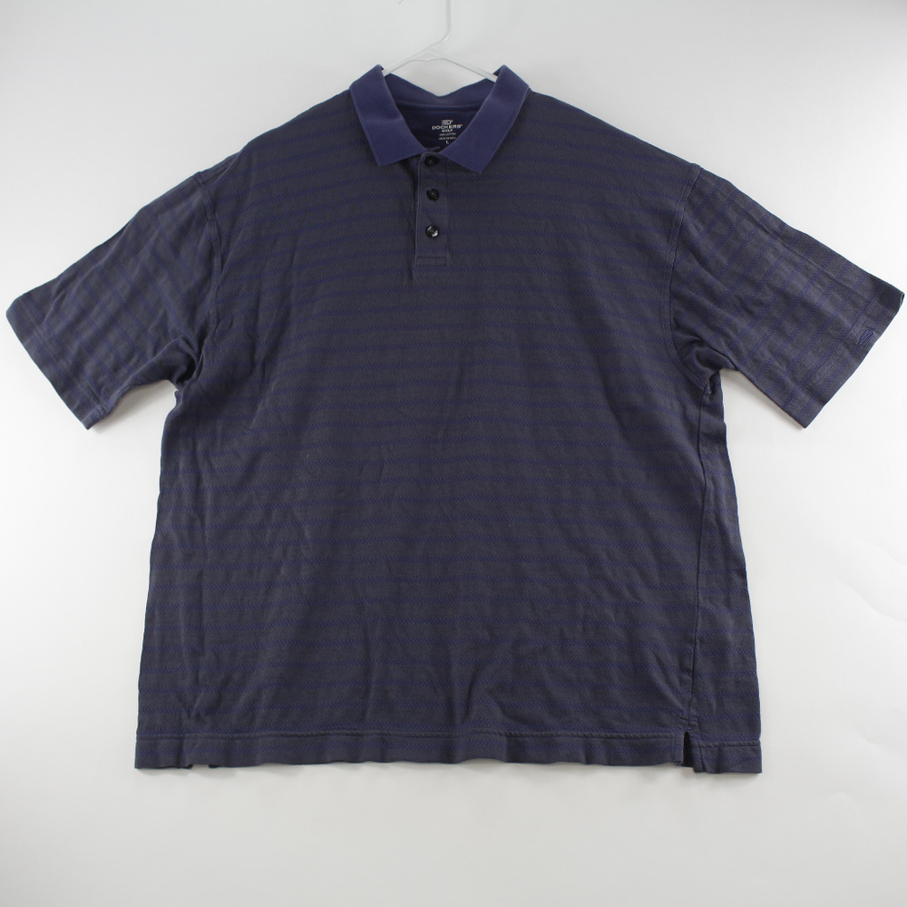 Dockers Golf Mens Polo Shirt Large Striped Cotton